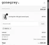 GREY15 coupon verification screenshot