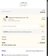 SUPER10 coupon verification screenshot