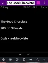 realchocolate coupon verification screenshot