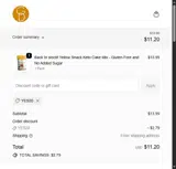 YES20 coupon verification screenshot