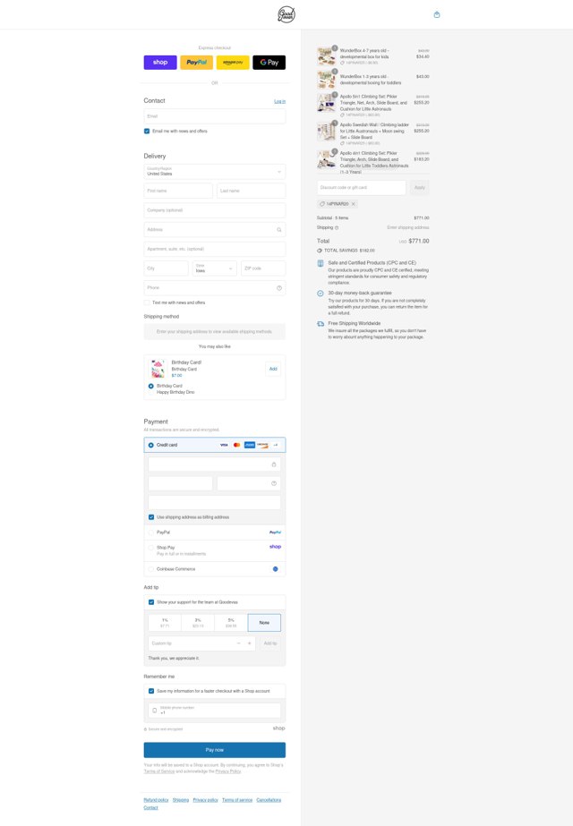 Goodevas checkout page showing Goodevas promo code box | Screenshot taken by SimplyCodes community member on Sep 5, 2025