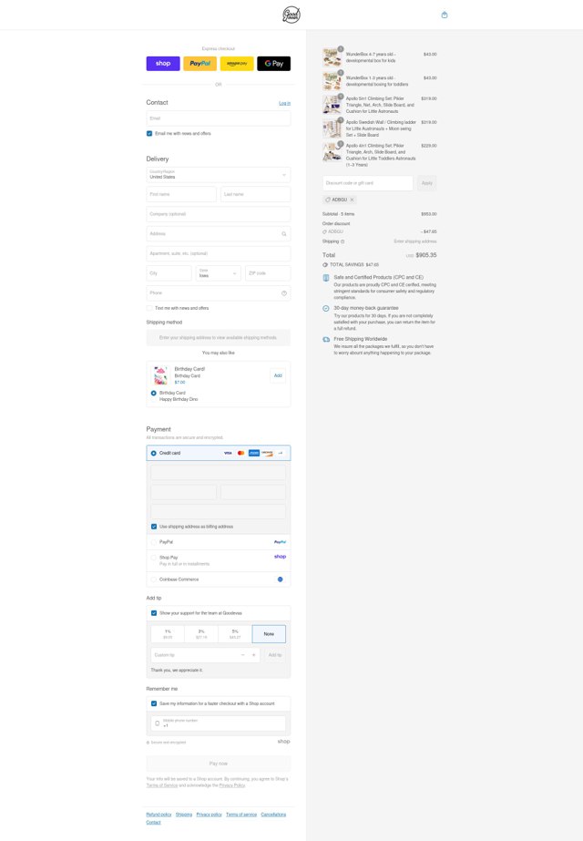 Goodevas checkout page showing Goodevas promo code box | Screenshot taken by SimplyCodes community member on Sep 5, 2025