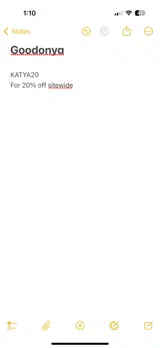 GOODONYA coupon verification screenshot