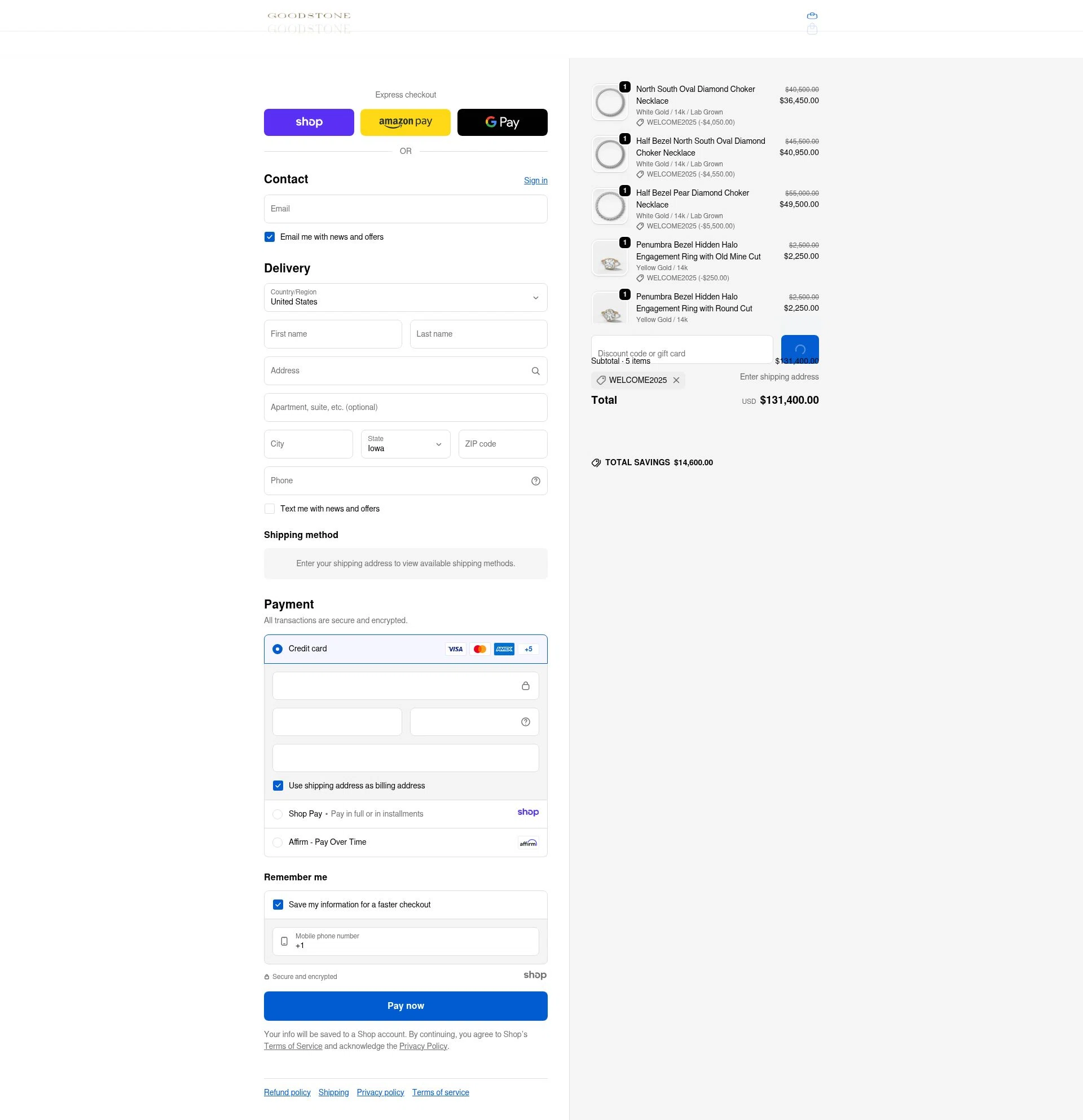 Good Stone checkout page showing Good Stone promo code box | Screenshot taken by SimplyCodes community member on Dec 23, 2025