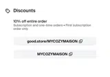 MYCOZYMAISON coupon verification screenshot
