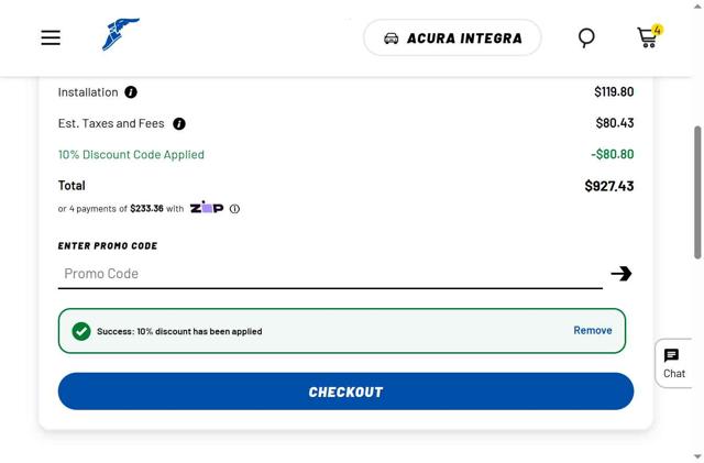 Goodyear checkout page showing Goodyear promo code box | Screenshot taken by SimplyCodes community member on May 25, 2025