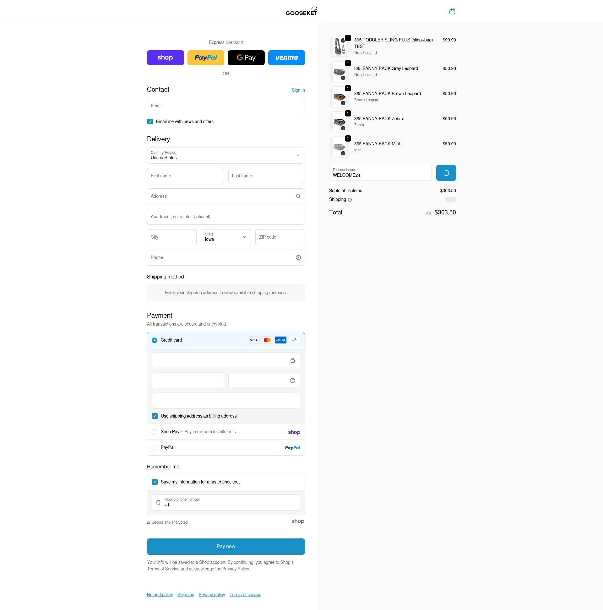GOOSEKET checkout page showing GOOSEKET discount code box | Screenshot taken by SimplyCodes community member on Jan 26, 2026
