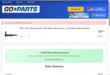 Go-Parts coupon verification screenshot