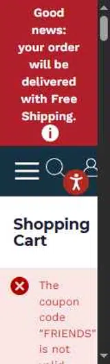 FRIENDS coupon verification screenshot