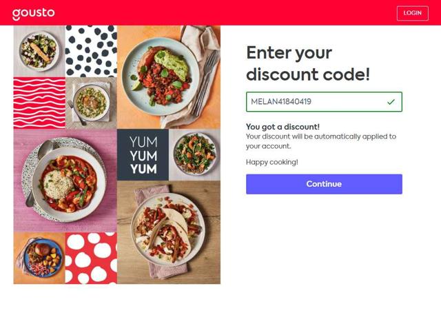 Gousto checkout page showing Gousto promo code box | Screenshot taken by SimplyCodes community member on Sep 5, 2025