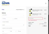 Goya Foods coupon verification screenshot