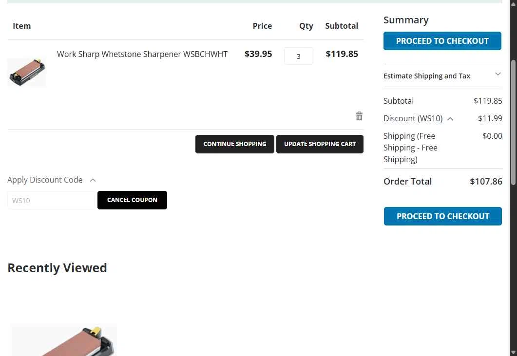 GPKnives checkout page showing GPKnives discount code box | Screenshot taken by SimplyCodes community member on Dec 14, 2025