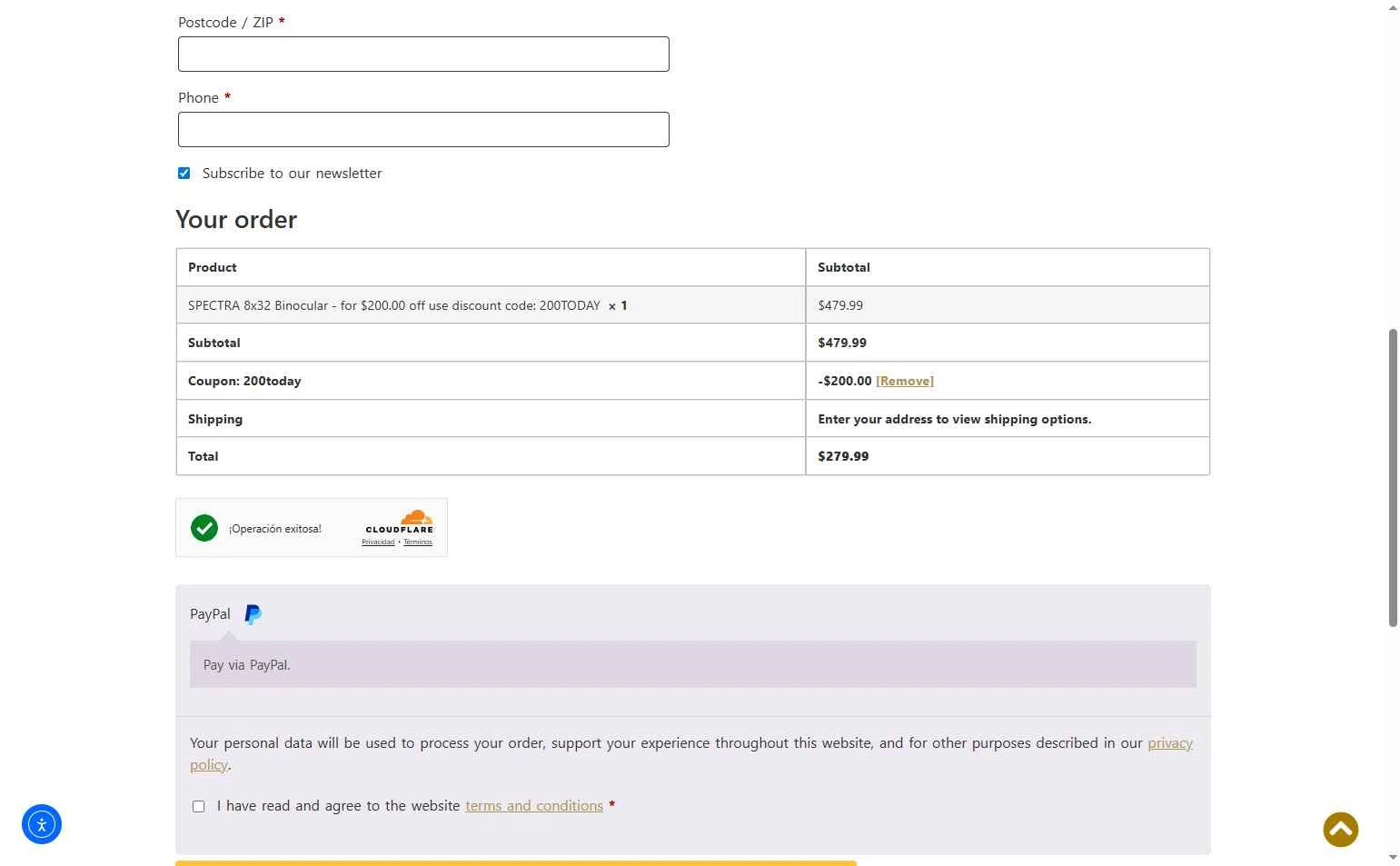 GPO USA checkout page showing GPO USA promo code box | Screenshot taken by SimplyCodes community member on Nov 30, 2025