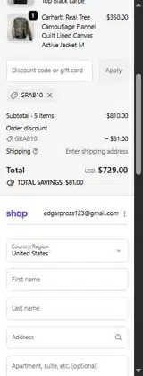 GRAB10 coupon verification screenshot