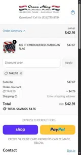 Grace Alley coupon verification screenshot
