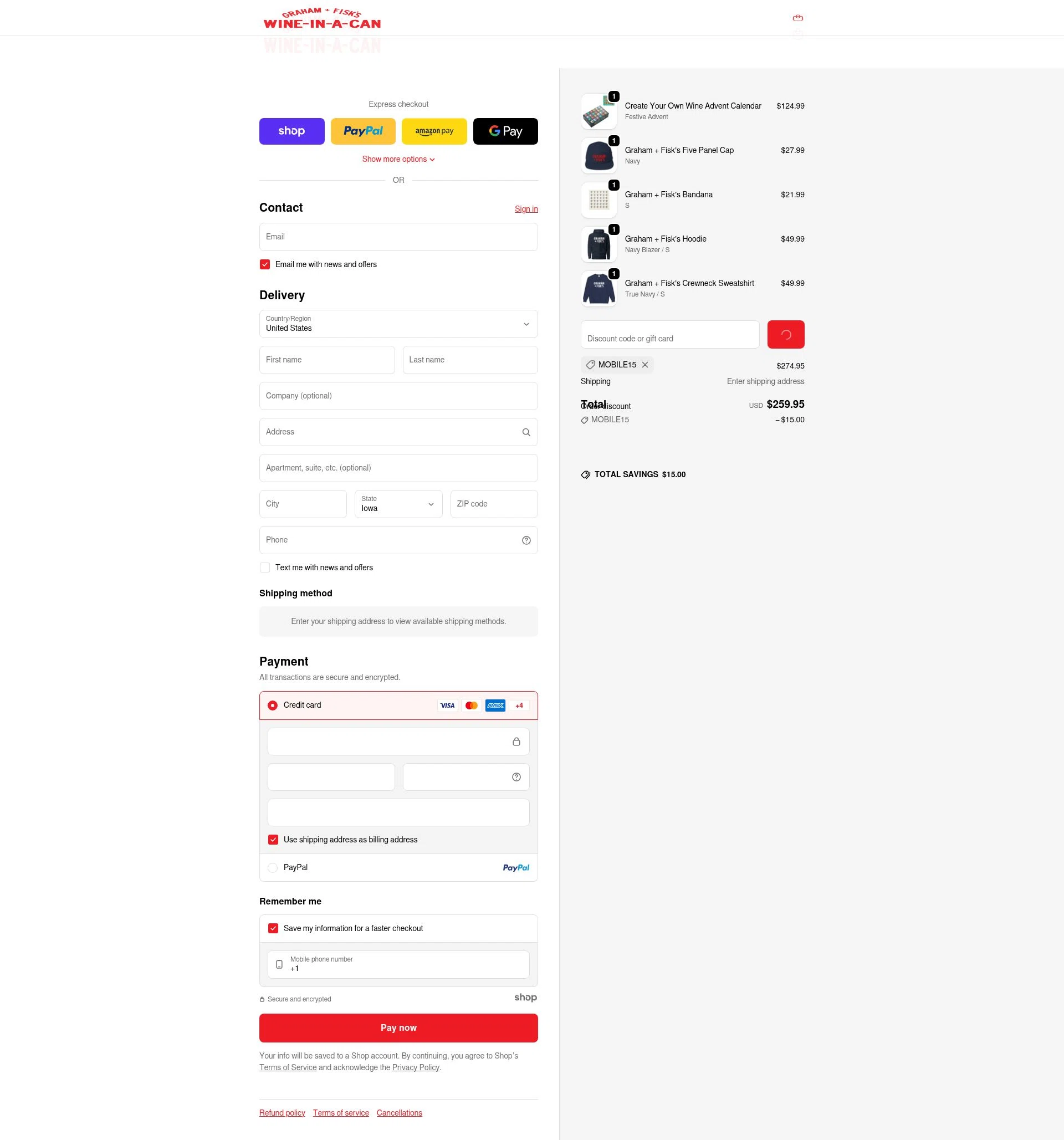 Graham + Fisk's checkout page showing Graham + Fisk's promo code box | Screenshot taken by SimplyCodes community member on Jan 2, 2026