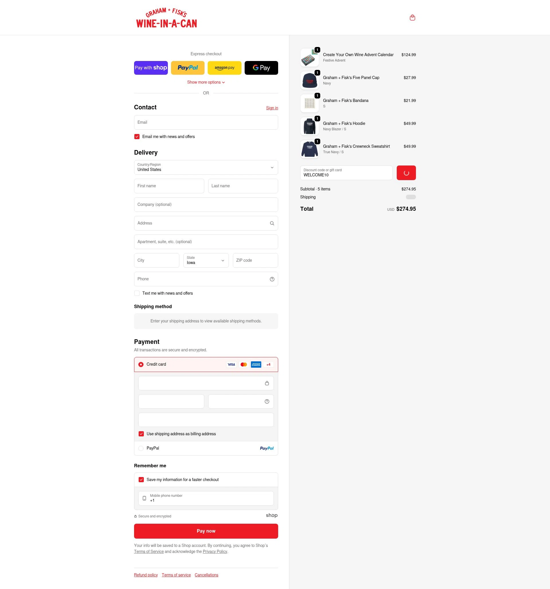 Graham + Fisk's checkout page showing Graham + Fisk's promo code box | Screenshot taken by SimplyCodes community member on Jan 7, 2026