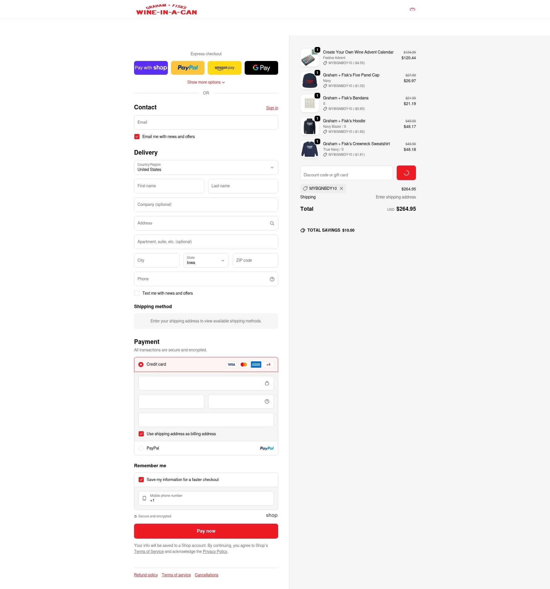 Graham + Fisk's checkout page showing Graham + Fisk's promo code box | Screenshot taken by SimplyCodes community member on Jan 7, 2026