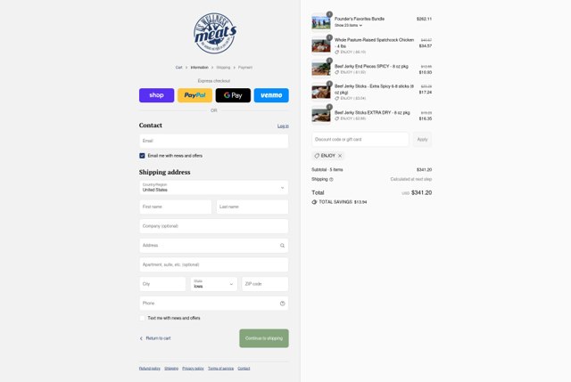 Grassland Beef checkout page showing Grassland Beef promo code box | Screenshot taken by SimplyCodes community member on Sep 4, 2025