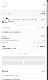 YOGATHROUGHMENOPAUSE coupon verification screenshot