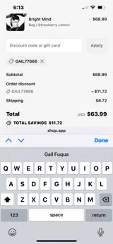 GAIL77666 coupon verification screenshot
