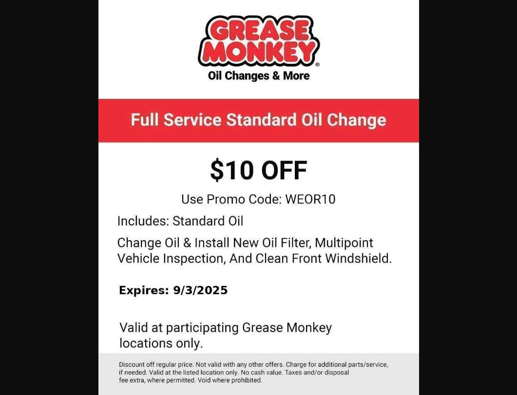 Grease Monkey Auto checkout page showing Grease Monkey Auto promo code box | Screenshot taken by SimplyCodes community member on Aug 21, 2025