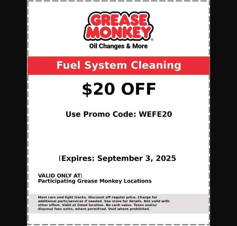 Grease Monkey Auto checkout page showing Grease Monkey Auto promo code box | Screenshot taken by SimplyCodes community member on Aug 20, 2025