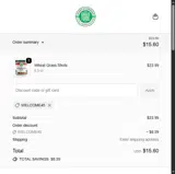 welcome45 coupon verification screenshot