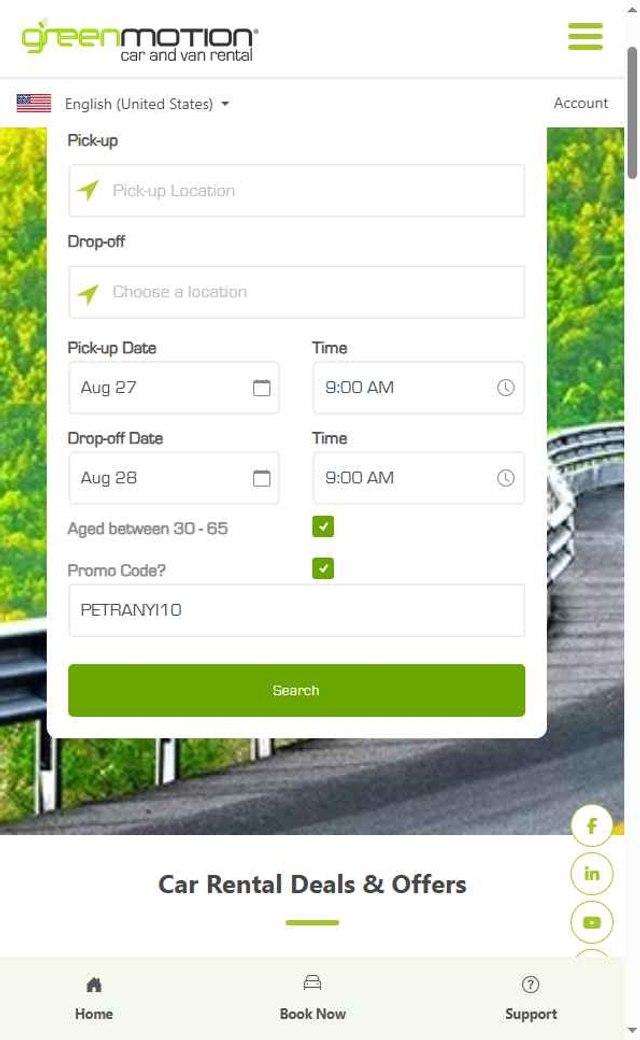 GreenMotion checkout page showing GreenMotion promo code box | Screenshot taken by SimplyCodes community member on Aug 26, 2025
