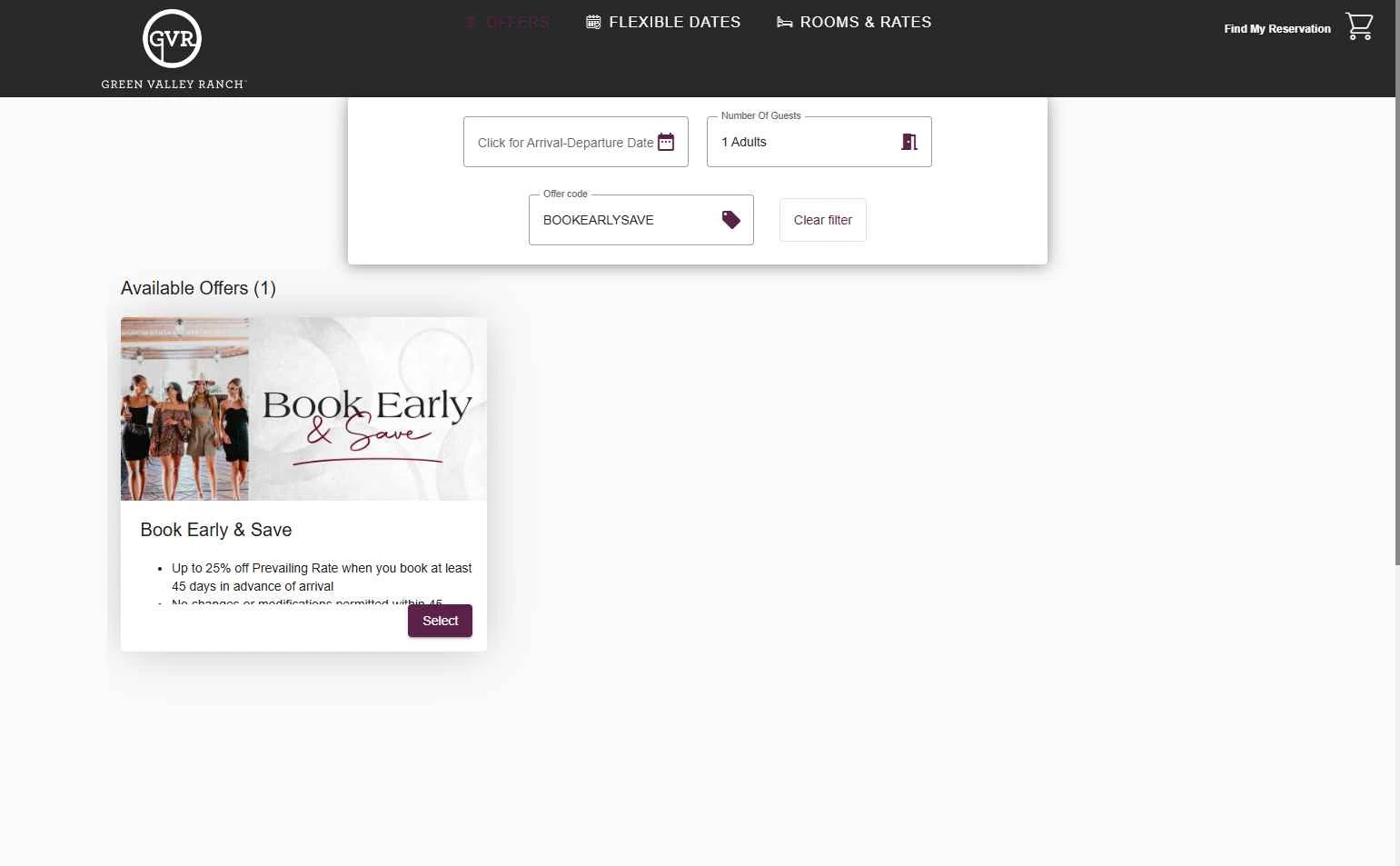 Green Valley Ranch checkout page showing Green Valley Ranch promo code box | Screenshot taken by SimplyCodes community member on Oct 13, 2025