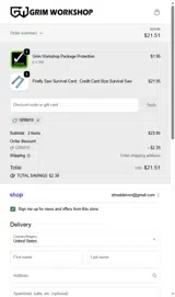 GRIM10 coupon verification screenshot