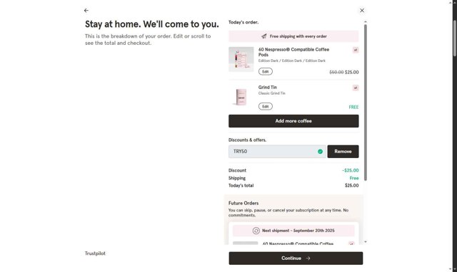 Grind checkout page showing Grind promo code box | Screenshot taken by SimplyCodes community member on Jul 26, 2025