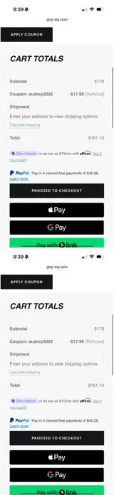 audrey2026 coupon verification screenshot