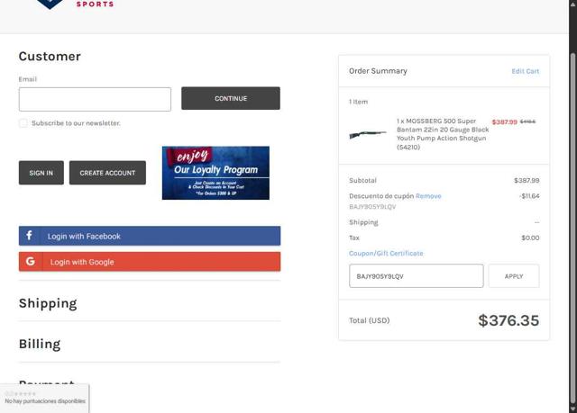 GritrSports checkout page showing GritrSports coupon code box | Screenshot taken by SimplyCodes community member on Aug 11, 2025