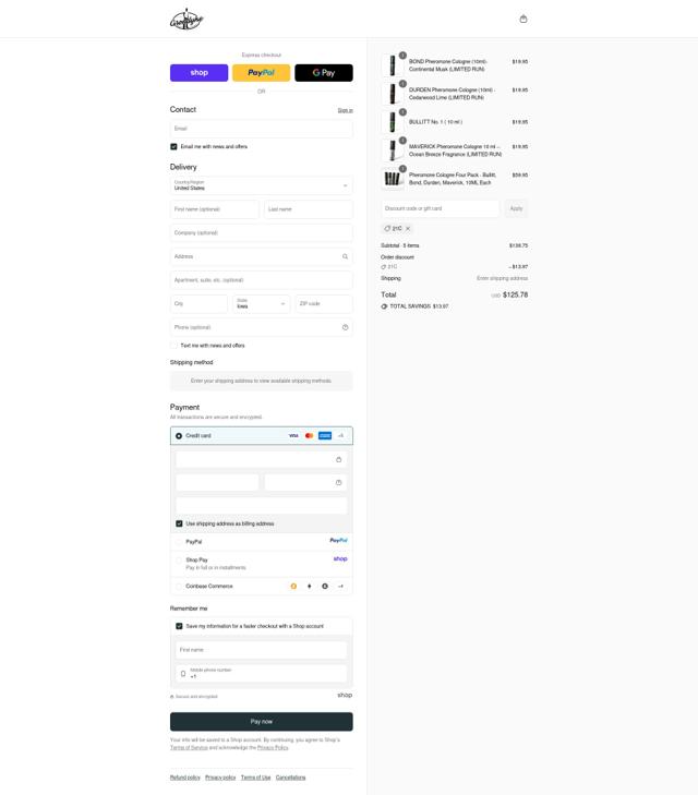 Grondyke Soap checkout page showing Grondyke Soap discount code box | Screenshot taken by SimplyCodes community member on Sep 17, 2025