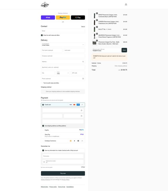 Grondyke Soap checkout page showing Grondyke Soap discount code box | Screenshot taken by SimplyCodes community member on Sep 17, 2025