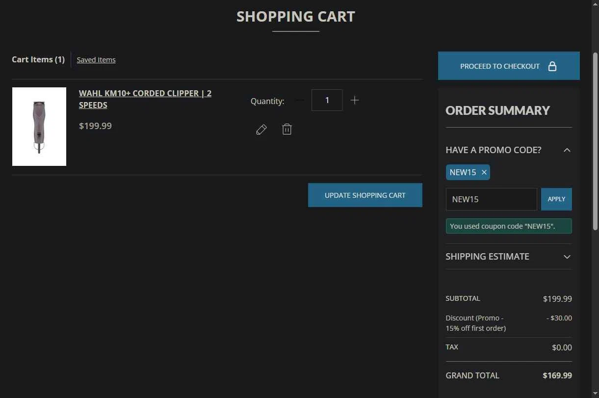 Groomers Pro checkout page showing Groomers Pro promo code box | Screenshot taken by SimplyCodes community member on Jan 28, 2026