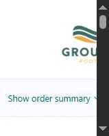 Grounded Footwear checkout page showing Grounded Footwear promo code box | Screenshot taken by SimplyCodes community member on Sep 1, 2025