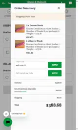 welcome10 coupon verification screenshot