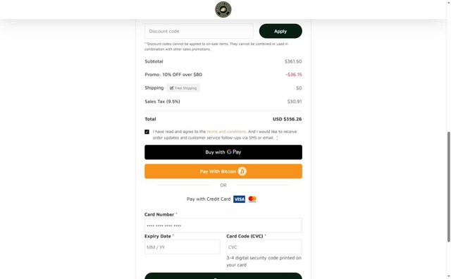 Growers Choice Seeds checkout page showing Growers Choice Seeds promo code box | Screenshot taken by SimplyCodes community member on Aug 11, 2025