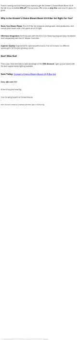 Grower'sChoiceBloomBoostUV-RBarSet coupon verification screenshot