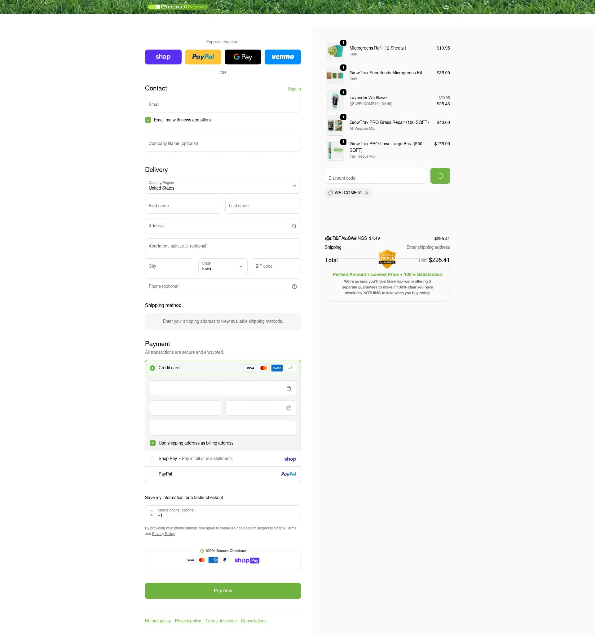 Growtrax checkout page showing Growtrax promo code box | Screenshot taken by SimplyCodes community member on Feb 3, 2026