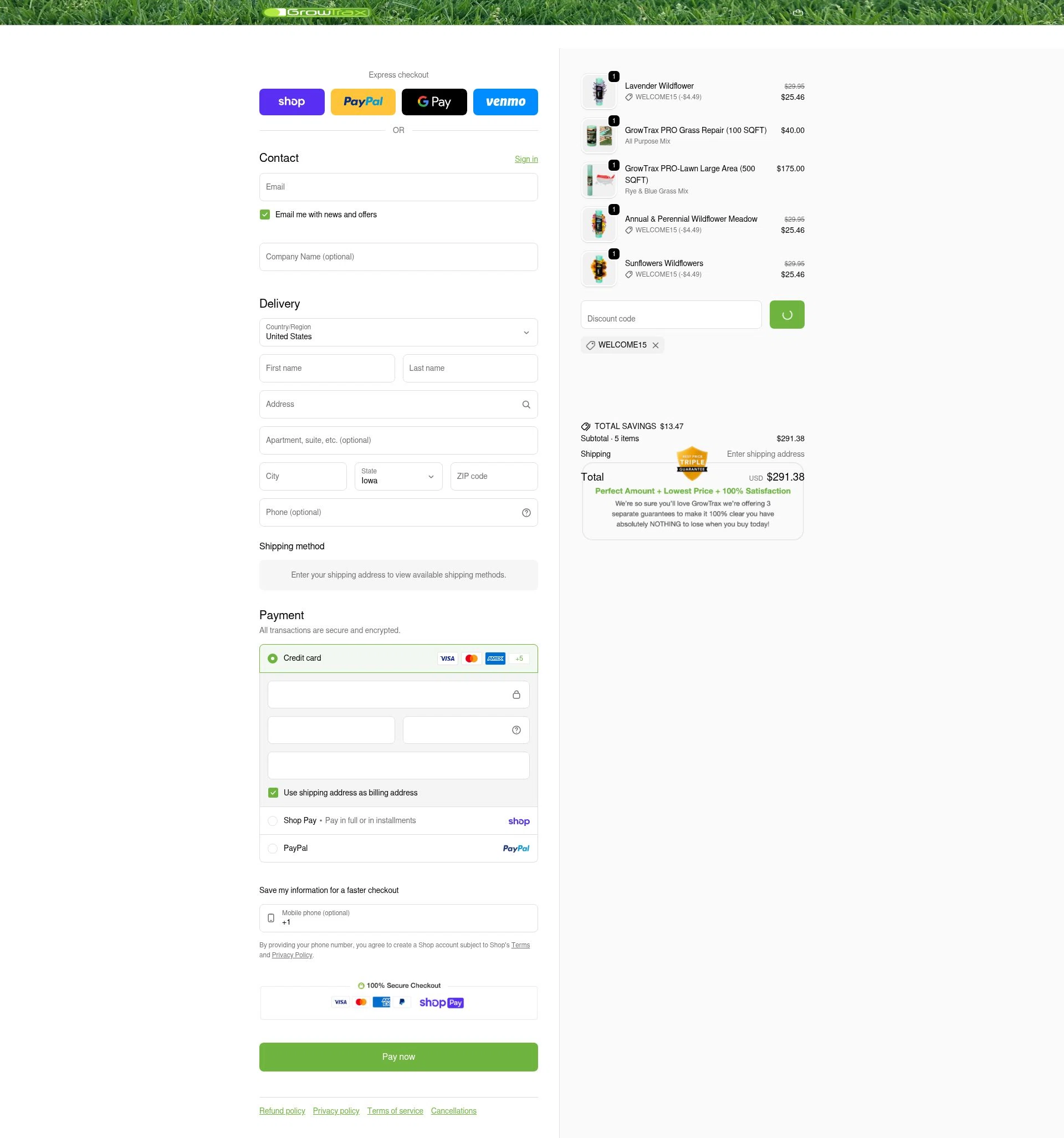 Growtrax checkout page showing Growtrax promo code box | Screenshot taken by SimplyCodes community member on Feb 7, 2026