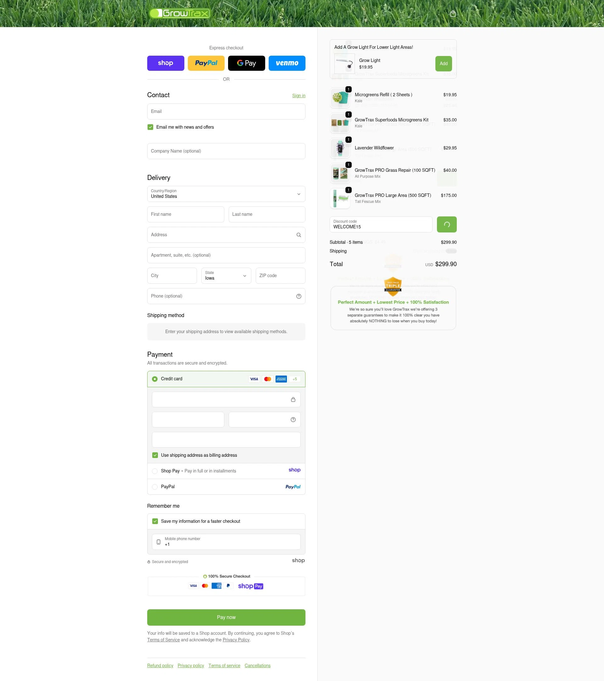 Growtrax checkout page showing Growtrax promo code box | Screenshot taken by SimplyCodes community member on Jan 5, 2026