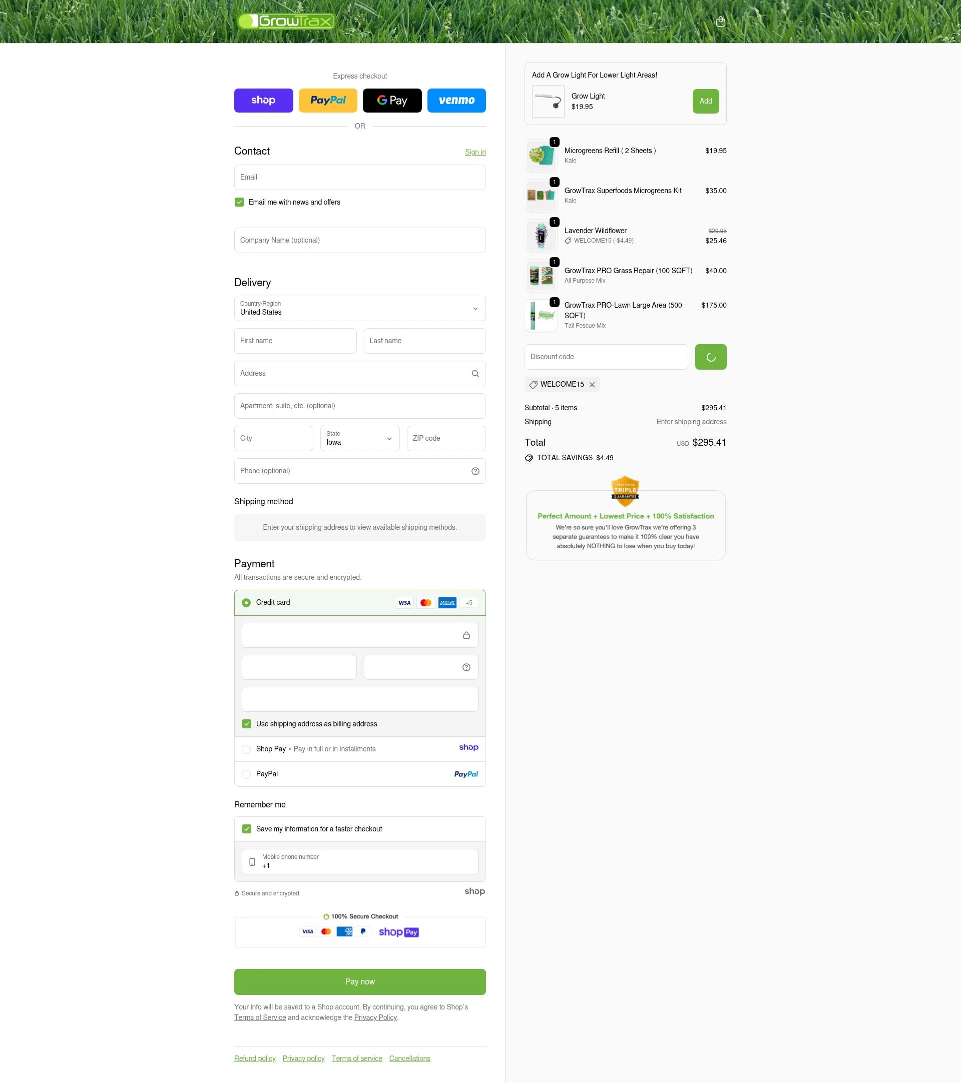 Growtrax checkout page showing Growtrax promo code box | Screenshot taken by SimplyCodes community member on Jan 20, 2026
