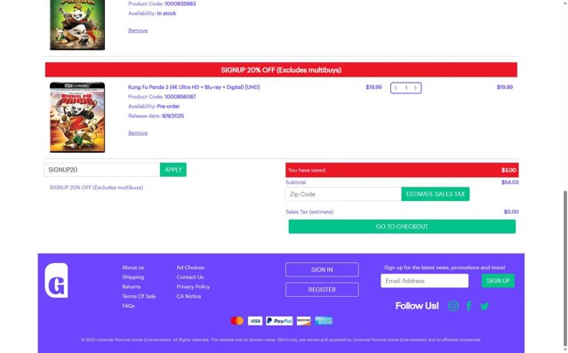 GRUV checkout page showing GRUV promo code box | Screenshot taken by SimplyCodes community member on Jul 19, 2025