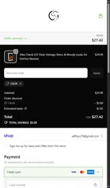 CALIX coupon verification screenshot