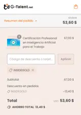 VE coupon verification screenshot