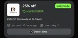 FRAN coupon verification screenshot