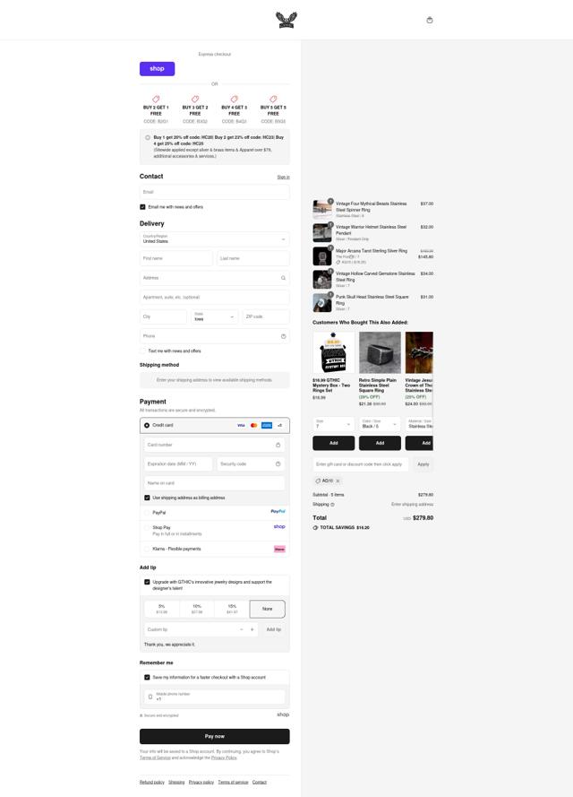 GTHIC checkout page showing GTHIC coupon code box | Screenshot taken by SimplyCodes community member on Sep 13, 2025